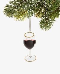Holiday Lane Spirits Red Wine Glass Ornament, Macy's Exclusive