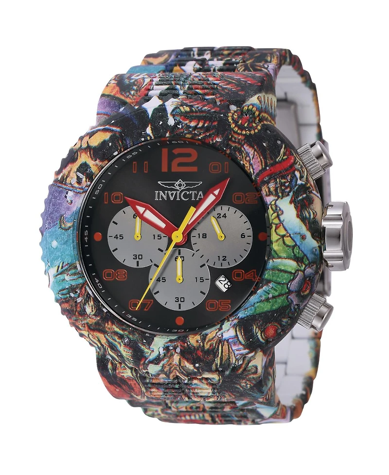 Invicta Men's 43234 Pro Diver Quartz Chronograph Black, Orange Dial Watch