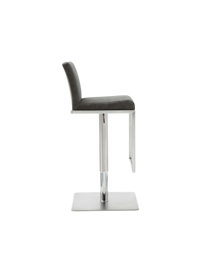 Sleek Stainless Steel Bar Height Chair for Indoor or Outdoor Use