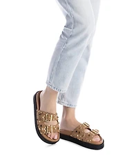 Carmela Leather Women's Fashion Footbed Sandals By Xti