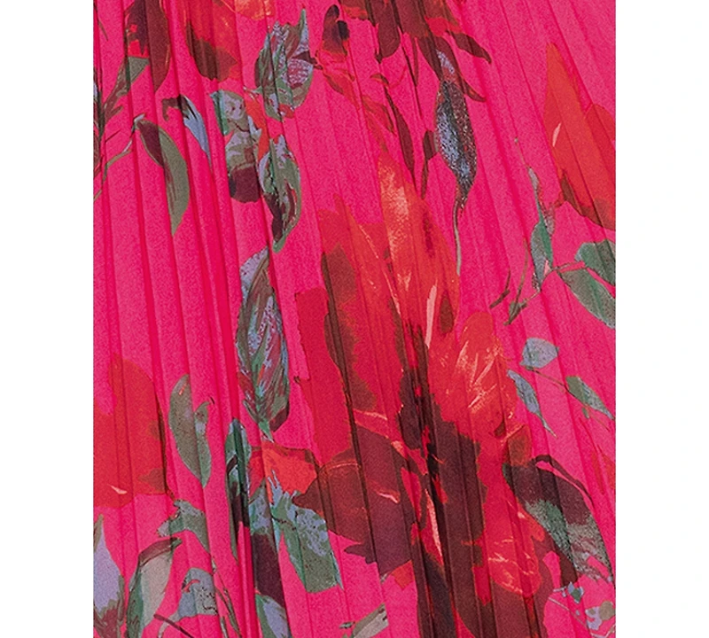 Xscape Petite V-Neck Empire-Waist Pleated Gown