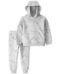 Carter's Toddler Boys 2-Pc. Helicopter Quilted Hoodie & Pants Set
