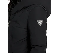 Guess Women's Asymmetric Zip-Front Hooded Puffer Coat