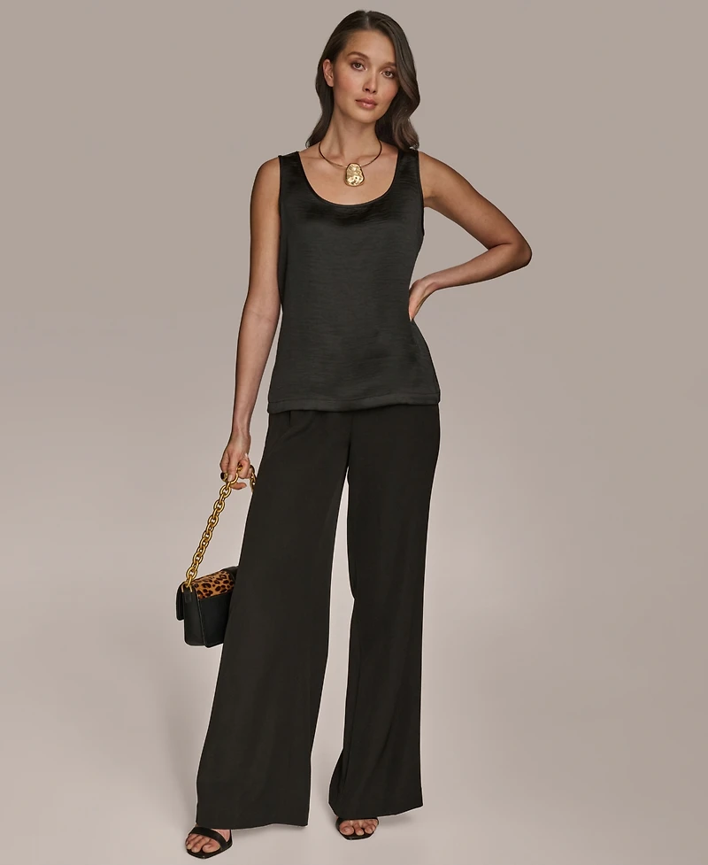Donna Karan New York Women's Satin Scoop-Neck Tank Top