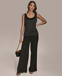 Donna Karan New York Women's Satin Scoop-Neck Tank Top