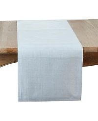 Saro Lifestyle Classic Stitched Plaid Table Runner