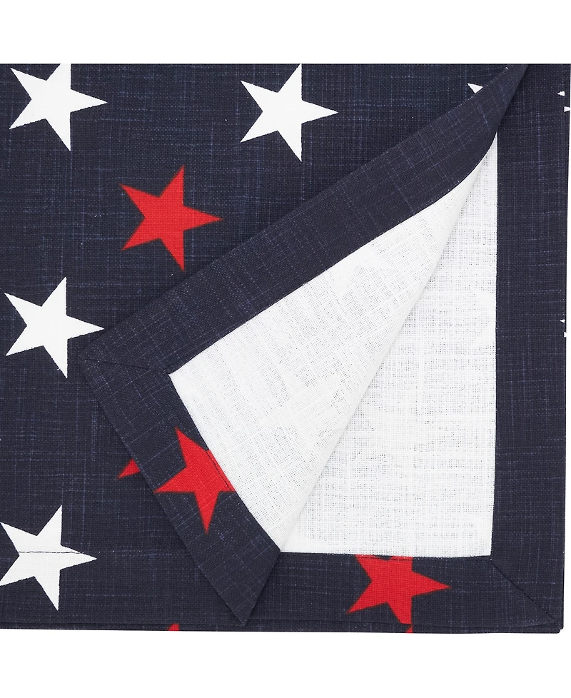Saro Lifestyle Patriotic Americana Stars Table Runner, 14" x 72"