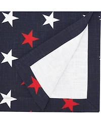 Saro Lifestyle Patriotic Americana Stars Table Runner, 14" x 72"
