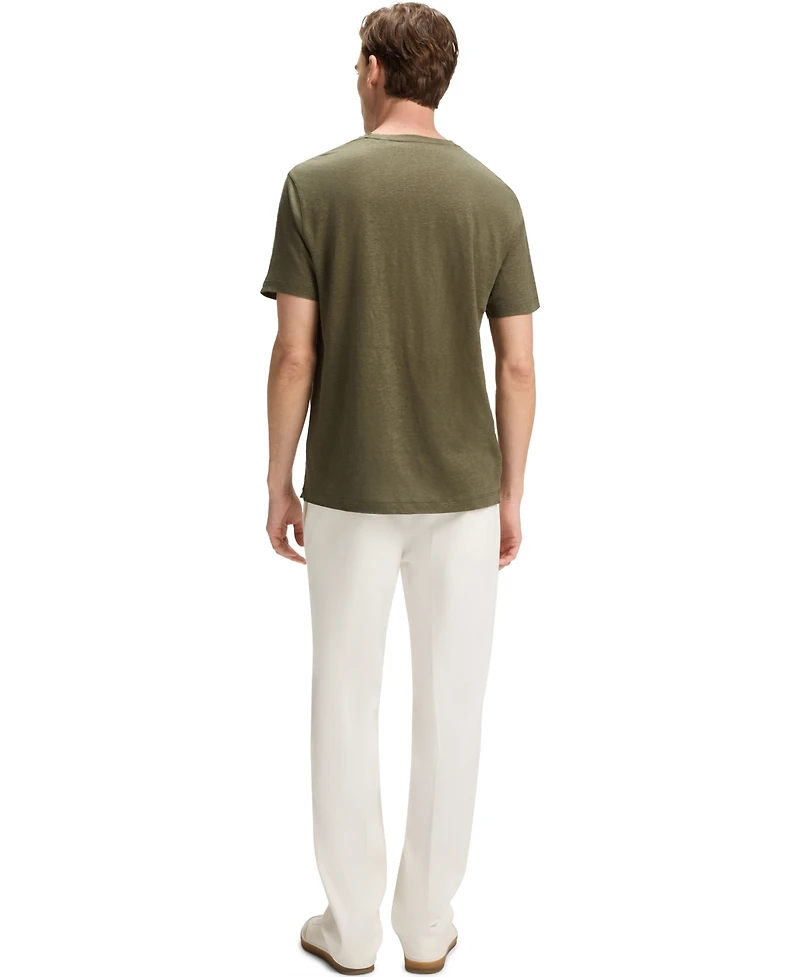 Hugo Boss Beckham x Men's Soft Linen Regular-Fit T-Shirt