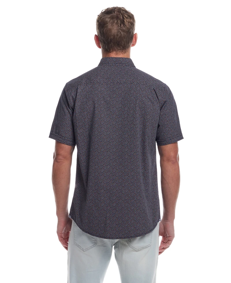 Weatherproof Vintage Men's Short Sleeve Cotton Poplin Shirt