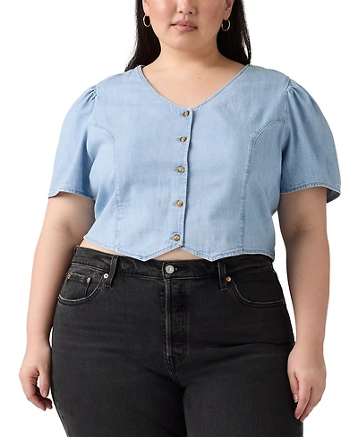 Levi's Plus Moxie Cotton Denim Blouse