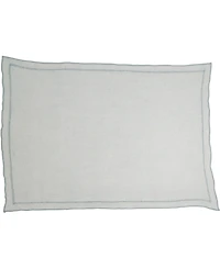 Saro Lifestyle Stonewashed Overlock Linen Edge Placemats, 14" x 20"