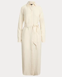 Lauren Ralph Women's Belted Linen Shirtdress