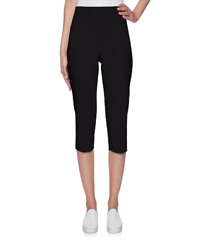 Ruby Rd. Petite Elastic Waist Pull-On French Terry Capri Pants