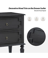 Kim 28"Tall 2-Drawer Nightstand
