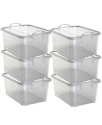 Life Story Clear Stackable Closet & Storage Box 55 Quart Containers, (6 Pack)