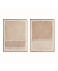 29.5"W x 1.5"D x 39.25"H Composition In Taupe Giclees Framed Wall Art Set of 2