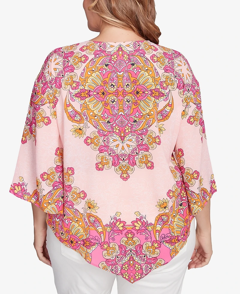 Ruby Rd. Plus Floral Medallion Tunic Top