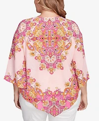 Ruby Rd. Plus Floral Medallion Tunic Top