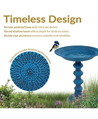 Backyard Beauty Cast Aluminum Metal Bird Bath