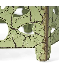 Streamdale Sunburst Iron End Table Set - Crackle Teal, Blue, or Green