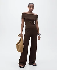 Mango Women's Straight Knitted Pants