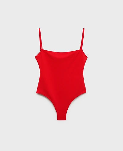 Mango Women's Ribbed Strap Swimsuit