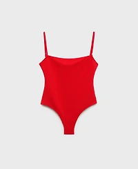 Mango Women's Ribbed Strap Swimsuit