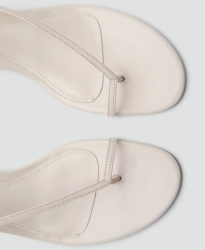 Mango Women's Wide Strap Leather Sandals