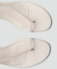 Mango Women's Wide Strap Leather Sandals