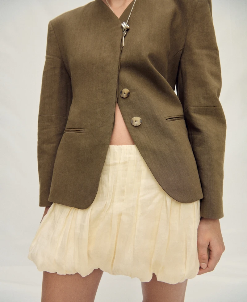 Mango Women's Balloon Effect Ramie Skirts