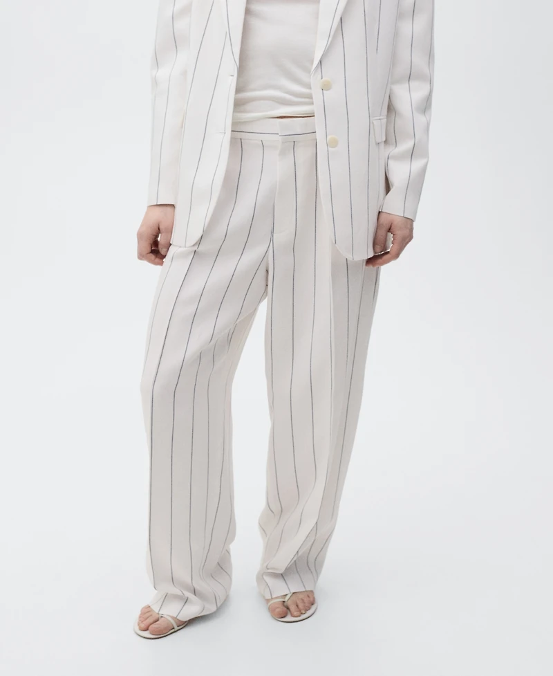 Mango Women's Striped Suit Pants
