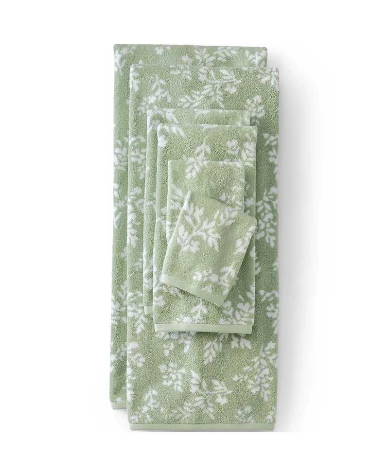 Lands' End Cotton Jacquard 6-Piece Bath Towel Set