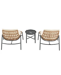 Manhattan Comfort Sunset Modern Upholstered Patio Conversation Set