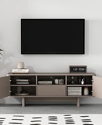 Manhattan Comfort Ella 59.1" Modern 5-Shelf Tv Stand Fits TVs up to 55"