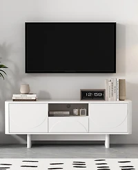 Manhattan Comfort Ella 59.1" Modern 5-Shelf Tv Stand Fits TVs up to 55"