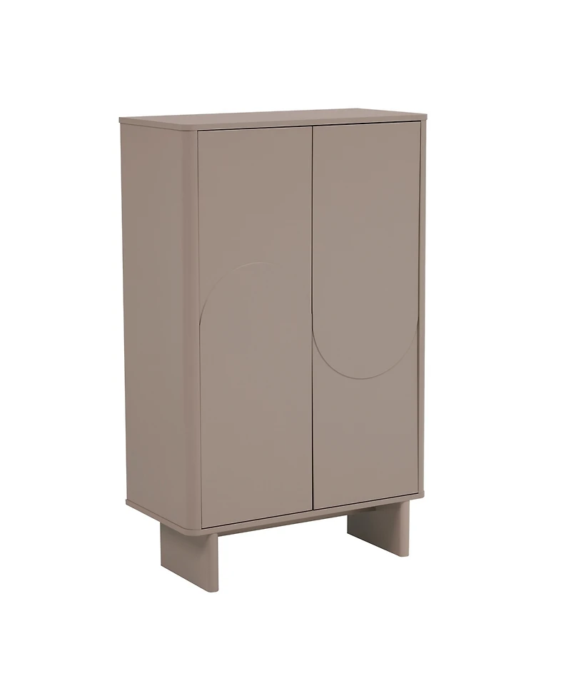 Manhattan Comfort Ella 51.4" Modern 3-Shelf Accent Cabinet