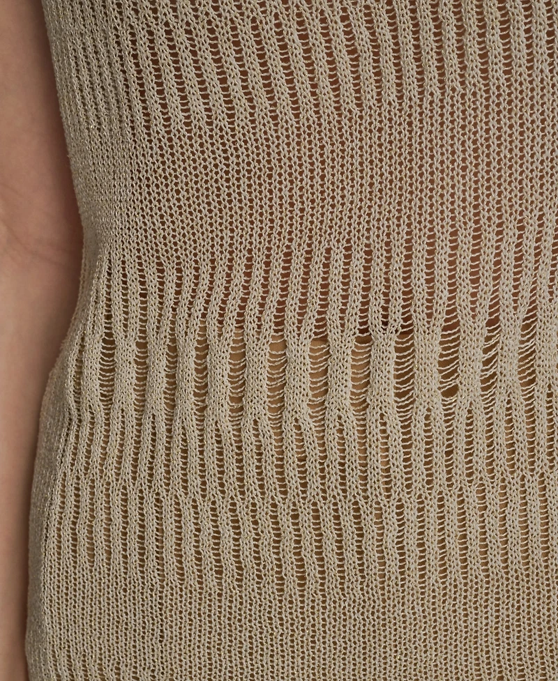 Donna Karan New York Women's Mixed-Stitch Sleeveless Knit Top