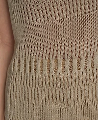 Donna Karan New York Women's Mixed-Stitch Sleeveless Knit Top