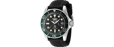 Invicta Men's 48214 Pro Diver Quartz 3 Hand Black Dial Watch
