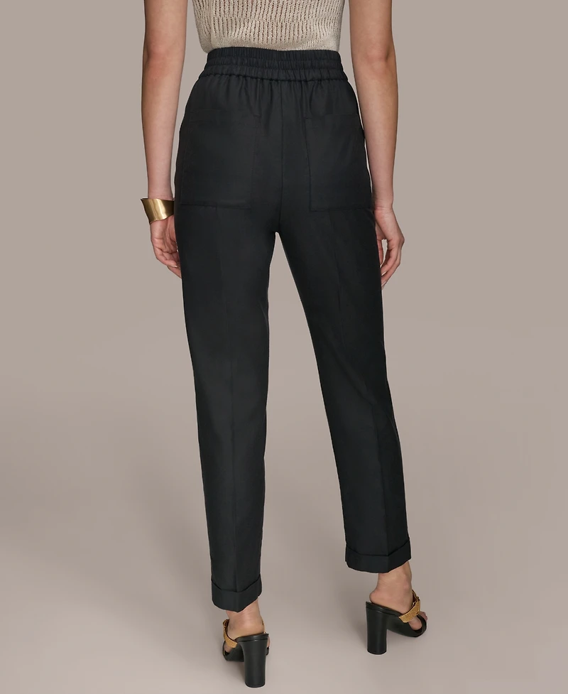 Donna Karan New York Women's Drawstring Cuffed Ankle Pants