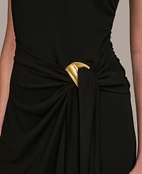 Donna Karan New York Women's Sleeveless Draped Skirt Dress