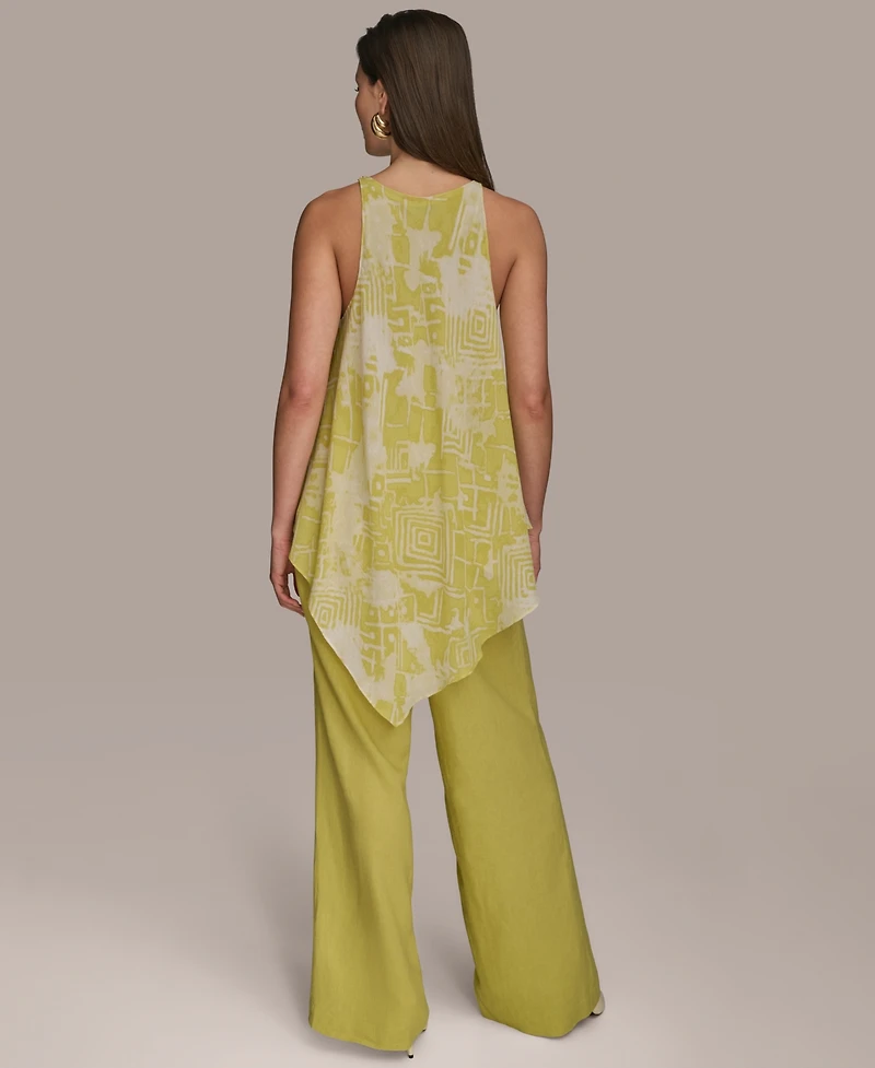 Donna Karan New York Women's Printed Sleeveless Blouse