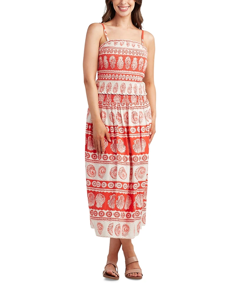 Bcx Juniors' Printed Linen-Blend Top