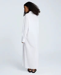 Kenneth Cole Women's Long-Sleeve Maxi Shirtdress