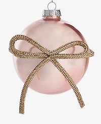 Holiday Lane Gilded Glamour Pink Gem Bow Ball Ornament, Macy's Exclusive