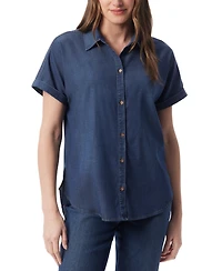 Gloria Vanderbilt Petite Daisy Short-Sleeve Shirt