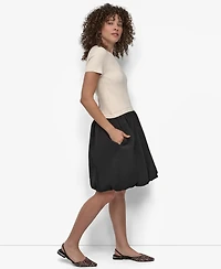 Dkny Women's Mixed Media Bubble Dress