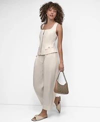 Dkny Women's Weathered Zip-Up Vest