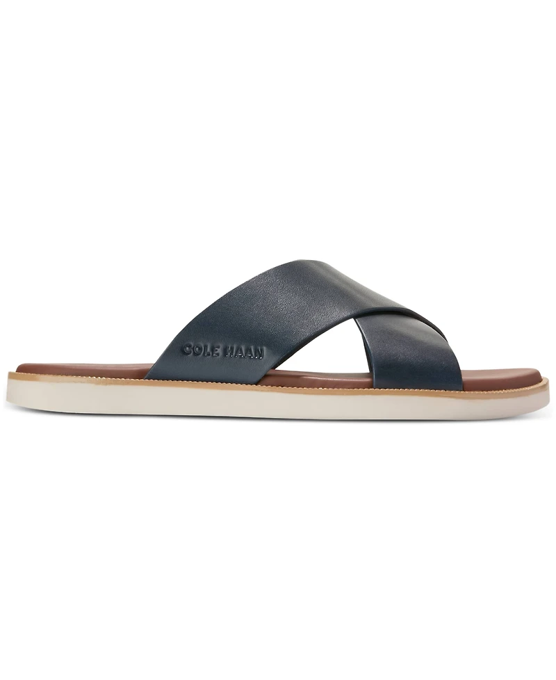 Cole Haan Men's Nantucket Cross Strap Slip-On Slide Sandals